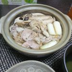今夜の晩酌 豚肉とキノコの常夜鍋
