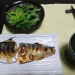 今夜の晩酌 塩さば