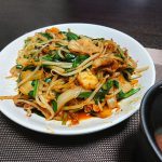 今夜の晩酌 豚キムチ炒め