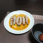 今夜はオクラの肉巻きをつまみに一杯