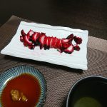 今夜は酢だこを肴に飲みます