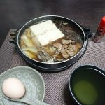 今夜の晩酌 もやしのナムルとかぼちゃの煮物、あとは熱々の肉豆腐で一杯